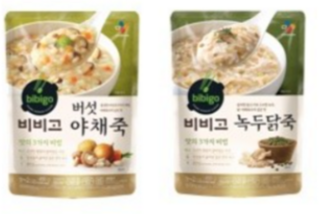 비비고 녹두닭죽x3 + 버섯야채죽x3, 24개, 420g