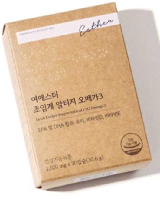 본사직영 여에스더 초임계 알티지 오메가3 1020mg, 30정, 4박스