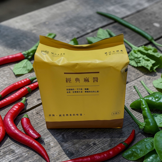 植日生素食 經典麻醬乾麵, 4個