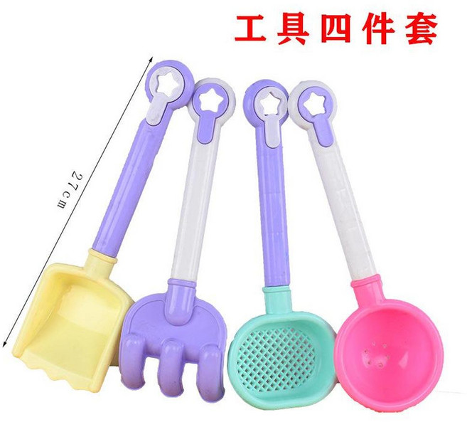 兒童沙灘玩具工具套裝, 工具四件套, 1g, 1個