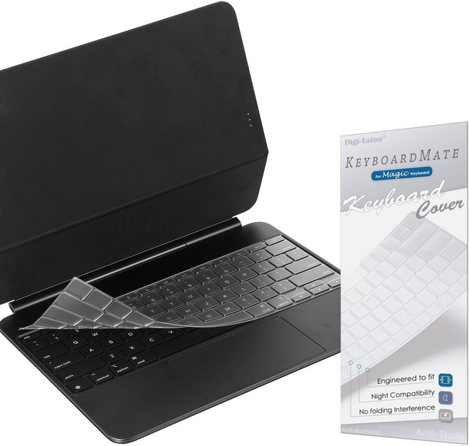 [기능 키 포함] 2024-2026 아이패드 iPad 에어 Air 13 M4 M3 / 프로 Pro 13 M5 M4 매직 키보드 키스킨 TPU 보호커버 필름, 1개, 투명