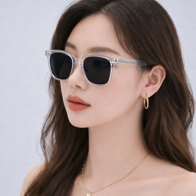 데일리코브 사각 프레임 편광 선글라스 야외 UV400 차단 남녀공용