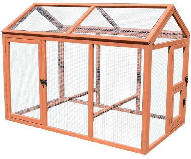 대형 닭장 조립식 시골농장 원목 야외 철망 새장