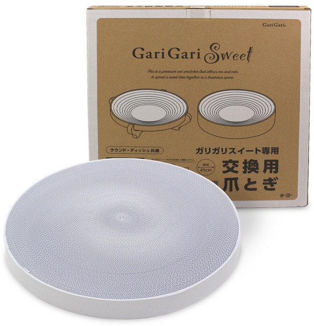 가리가리 스위트 라운드 리필 고양이 스크래쳐, 1개, 흰색