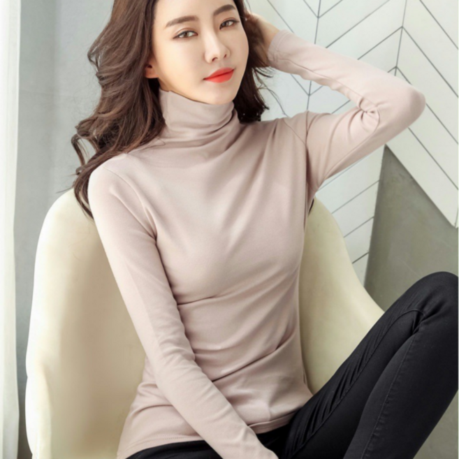 1+1 히트텍 목폴라 슬림핏 하이넥 스판 긴팔 봄 가을 겨울 언더웨어 의류