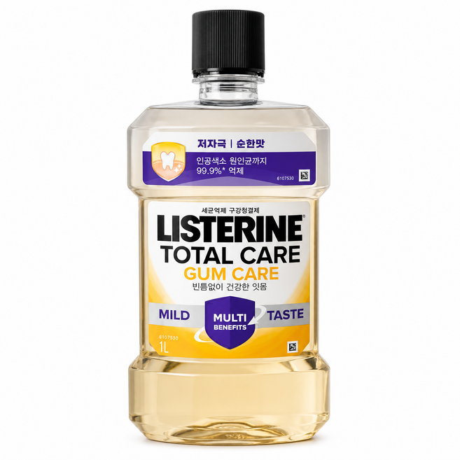 리스테린 검케어 마일드 구강청결제, 750ml, 4개