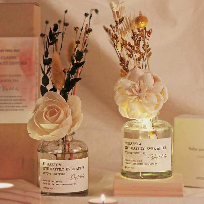 클래식 LED 무드등 디퓨저 방향제 200ml 조명 겸용 집들이선물 인테리어방향제, 미드나잇자스민, 1개