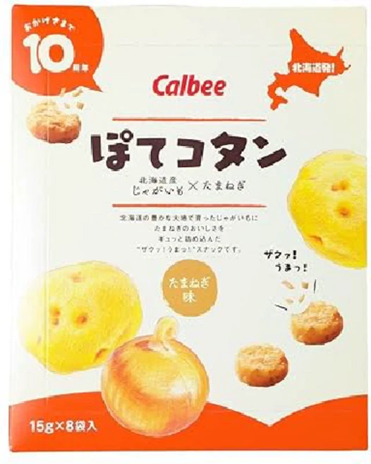 가루비 포테코탄 홋카이도 양파감자칩 스낵 대용량 15g x 8봉입, 8개 - 쿠팡