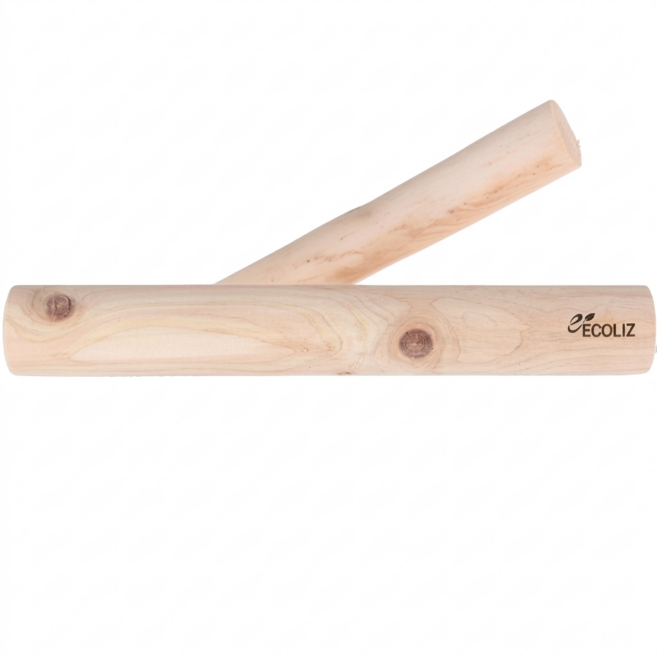 브이에이 원목 그대로 편백나무 반봉 발지압기 발마사지기 50cm, 편백나무색상 50, 10개