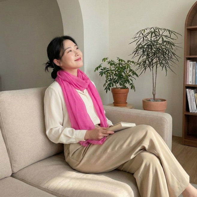 핑크슈 비비드 무지스카프 35종