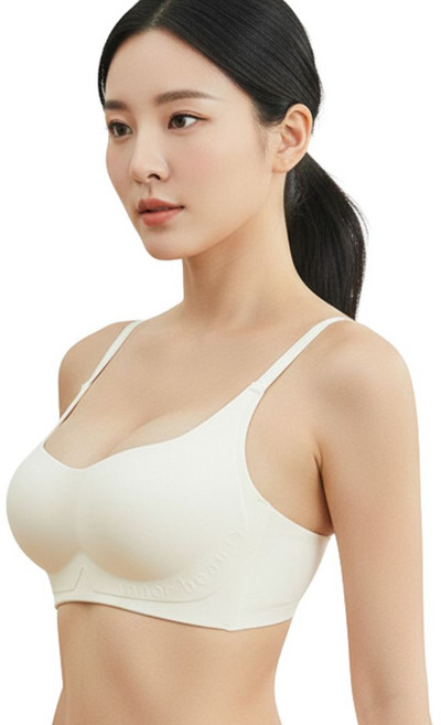 Kyails 섹시 노와이어 브라 처진가슴 볼륨 하이서포트 여자속옷