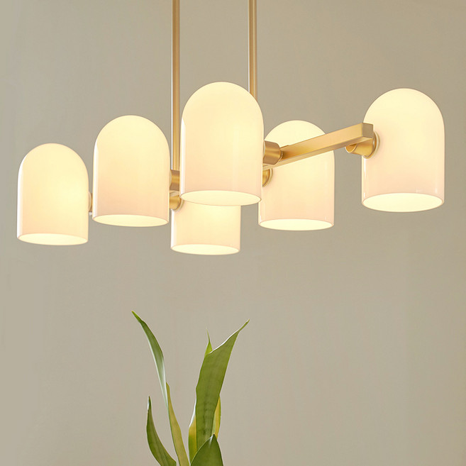 공간조명 라벨리아 4등 6등 펜던트 식탁 조명, 6등 (5W 하얀불 X 6개)