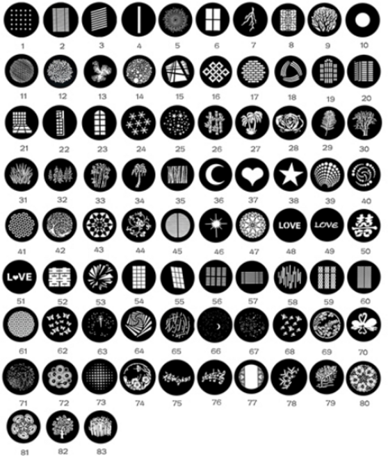 호루스벤누 이펙트써클 Gobo 옵티컬 스누트용 28, 1개