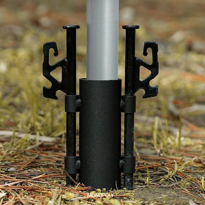 [1+1] 보강팩 고정 지지대 파라솔받침 타프팩 파라솔 캐노피 보강대 폴대핀 텐트 폴대 홀더, 2개