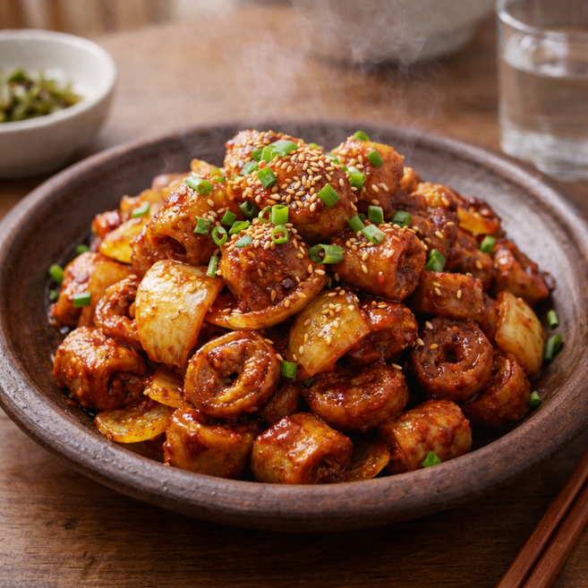 26년 전통 대박왕곱창 연틴훈연 양념막창구이 700g 2인분 캠핑요리 파티음식 술안주 연탄구이 밀키트, 1개