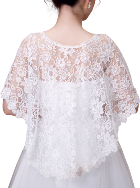 퀸스드레스 케이프 볼레로 드레스용 숄 플라워 레이스숄 합창단복