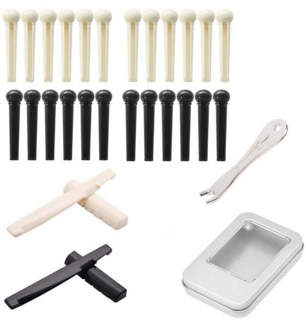 기타 브릿지 핀 24p 상하현주 제거 리무버 세트, 1세트