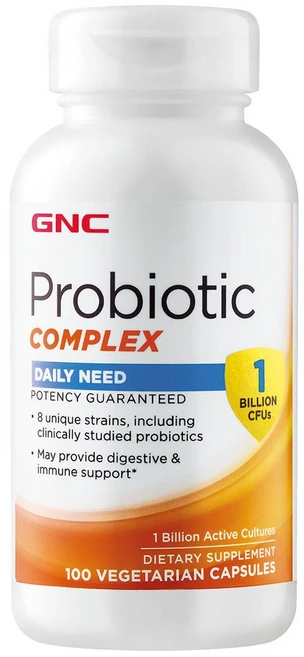 GNC 프로바이오틱 컴플렉스 데일리 니드 10억 CFU 베지테리안 캡슐, 100정, 1개 - 쿠팡
