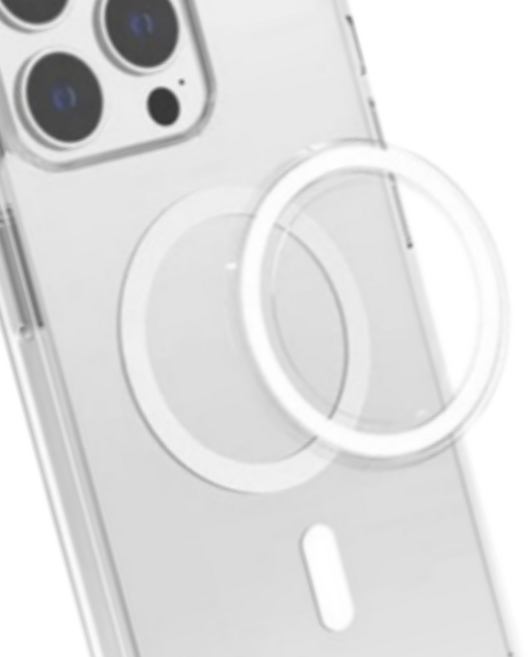 코지박스 맥세이프 디스크 그립 홀더 스마트톡 [특허 정품], 투명 화이트, 1개