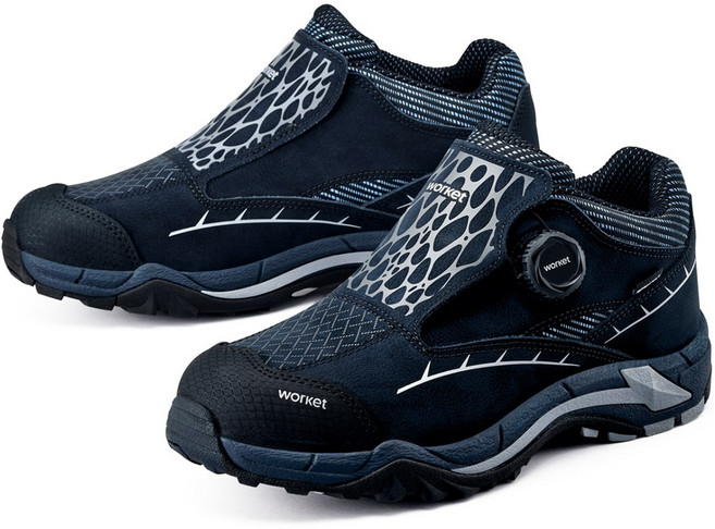 워킷 안전화 네이비 벨크로 다이얼 방수 5인치 KCS인증 경량 통풍 작업화 기능성 가벼운 초경량 발편한