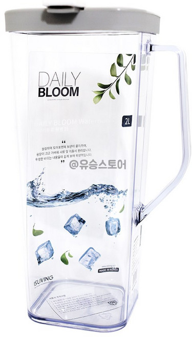 데일리블룸 투명 사각물병 2L 3개