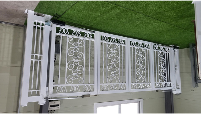 자동대문 합성목재 폴딩접이식 주택대문 단조대문 디자인대문 자체제작RH01, 1개