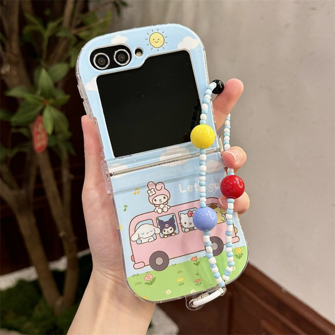 갤럭시z플립7 z플립6 힌지보호 큐티 미미 화이트 고양이 핸드폰케이스