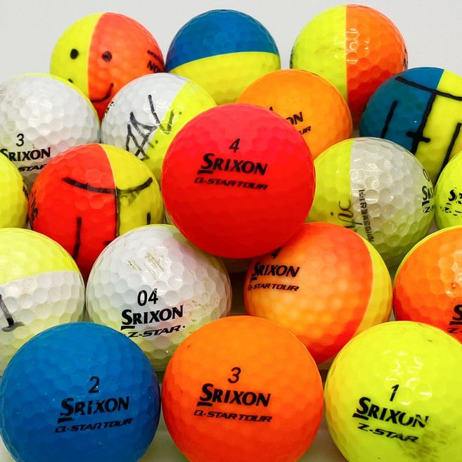 스릭슨 디바이드 Z스타 Q스타 컬러 혼합 B+등급 30개 로스트볼 골프공 중고골프공, 1개, 30개입, 컬러혼합