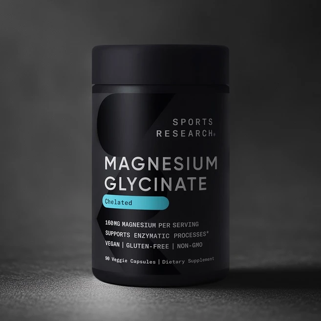 스포츠리서치 마그네슘 글리시네이트 킬레이트, 1개, 90정 - 쿠팡