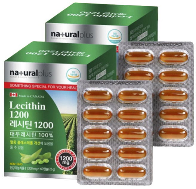 바이오 레시틴 레시친 혈행 NON GMO 혈중 나쁜 LDL 콜레스테롤 개선 도움, 72g, 1