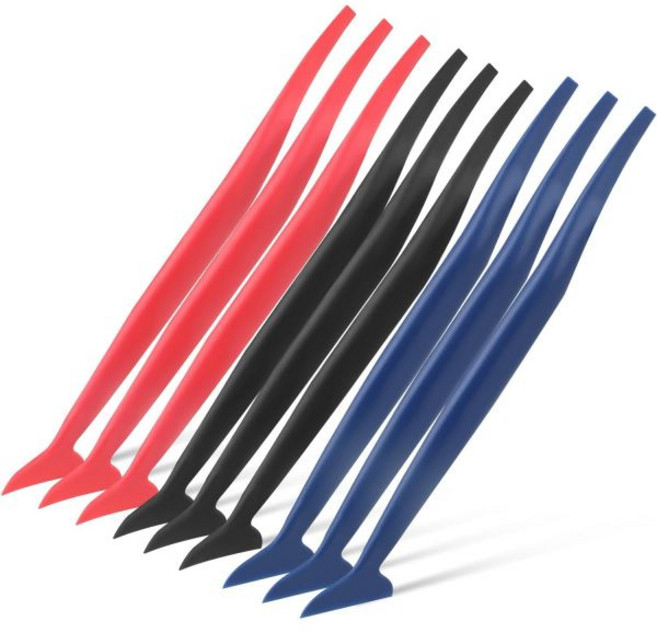 3Pcs 자동차 마이크로 스퀴지 커브 슬롯 틴트 도구 세트 경도가 다른 3-in-1 유연한 어플리케이터 차량 랩용 오토 랩 및 윈도우 틴팅 도구 키트 PPF 데칼 사용 편의성, 9