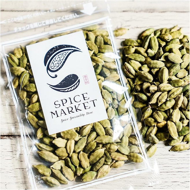 그린카르다몬 홀 향신료 허브 향신료 원형 향신료 시장 50g, 1개, 1g