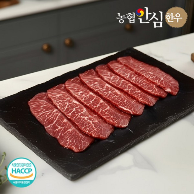 농협안심한우 1등급 한우 부채살 600g(300g x 2팩), 600g, 1개