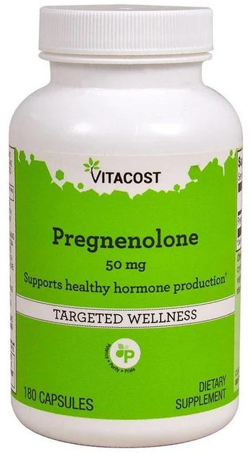 비타코스트 프레그네놀론 50mg 캡슐 Vitacost Pregnenolone, 1개, 180정 - 쿠팡