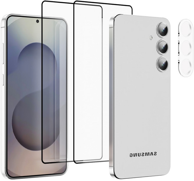 헤미션 갤럭시 S25 플러스 울트라 전면 강화유리 액정 보호필름 고화질 지문인식 카메라 보호필름, 1개