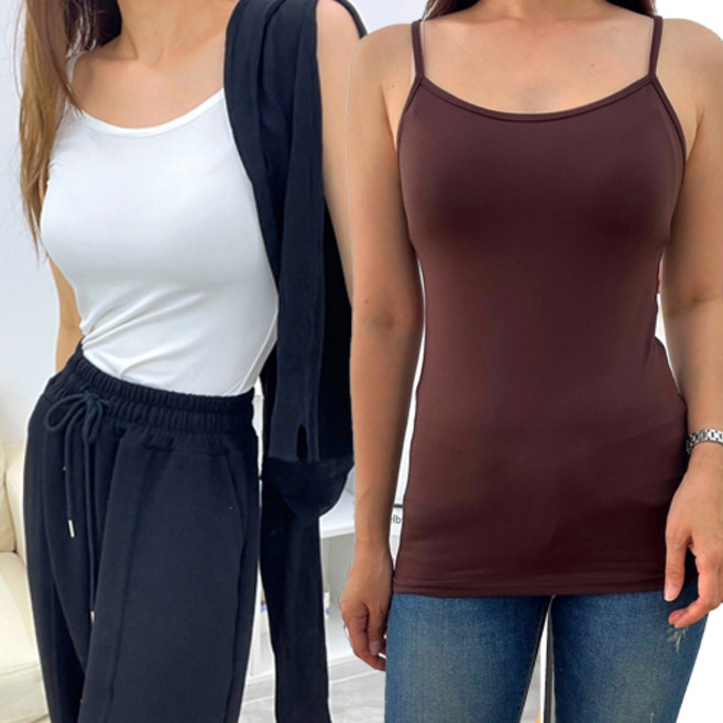 옷이날개 1+1 히트텍 발열 보온 끈 나시