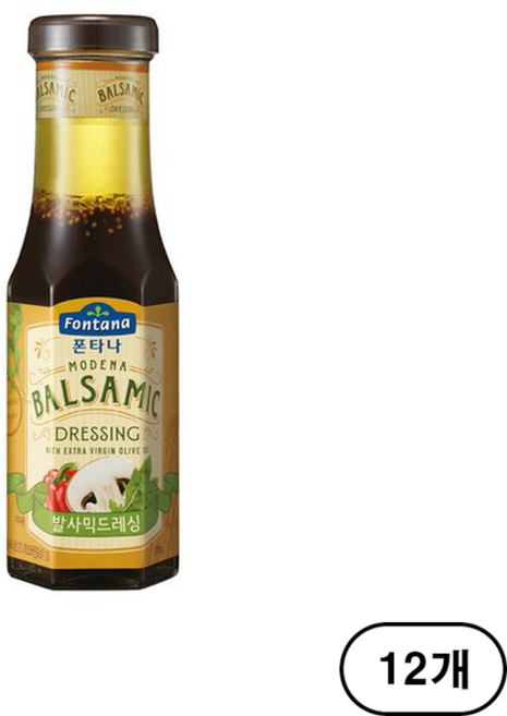 폰타나 모데나 발사믹 드레싱 엑스트라버진 올리브유, 270g, 12개
