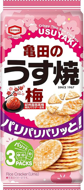 카메다 제과 카메다의 우스 야키 매화 70g×12봉, 1개, 1g