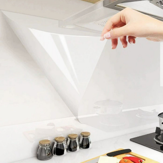 티알비 주방 오염방지 투명 시트지, 1개