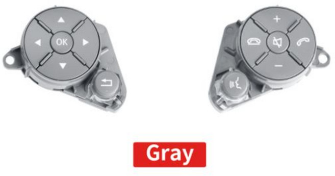 스위치 크루즈 컨트롤 핸들 리모컨 호환 스티어링 휠 다기능 자동차 버튼 오디오 제어 메르세데스 벤츠 W204 W212 W207 X204 2048210451, CHINA, Gray