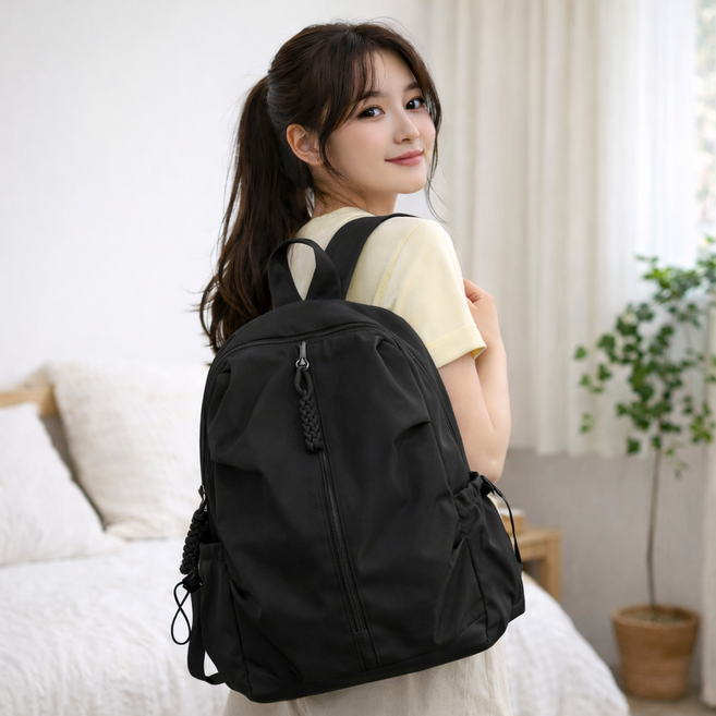URBANEX 심플 스트링 데일리 백팩 대용량 가방