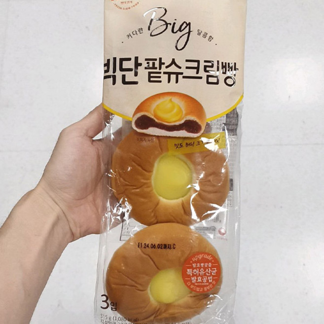 롯데 빅단 팥슈크림빵, 1개, 315g