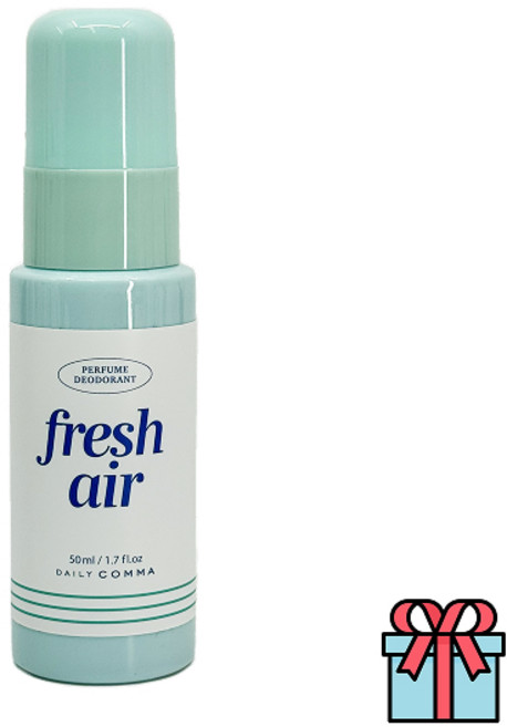데일리콤마 쿨링퍼퓸 데오드란트 스프레이 프레시에어 + 사은품(니플패치), 4개, 50ml