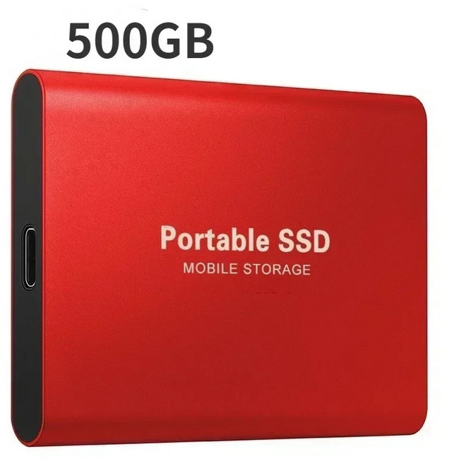 외장 SSD 1TB 2TB 고속 [노트북/데스크탑], 500GB 레드
