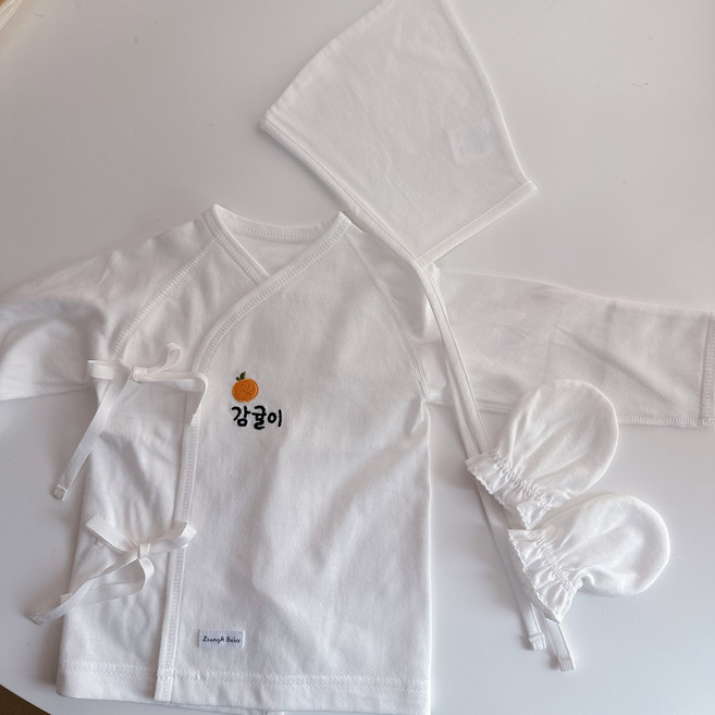 KC인증 자수 배냇저고리 사계절용