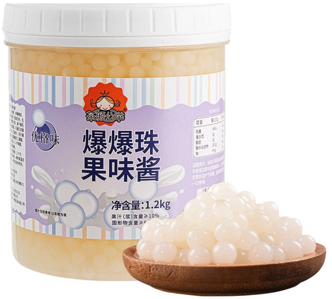 타카오펄 1.2kg 과일맛 밀크티펄 빙수 팝핑보바 버블티펄 칼라 토핑 딸기펄 음료 화이트펄, 요거트펄, 1개, 1개입