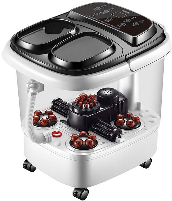 KINYO 自動按摩恆溫足浴機 IFM-6003 多功能泡腳機 按摩滾輪, 白色, IFM6003