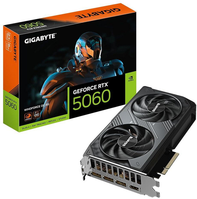 (관부가세 포함) 기가바이트 RTX5060 윈드포스OC 8G 그래픽카드, 기가바이트 지포스 RTX 5060 윈드포스 OC 8G