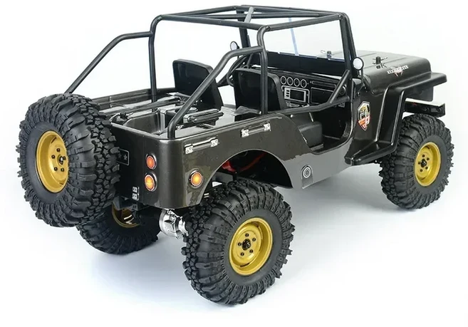 Rgt Ruitai 86010 전기 오프로드 RC 자동차 원격 제어 시뮬레이션 등산 합금 4 륜 구동 차량 장난감, 01 Metallic gray