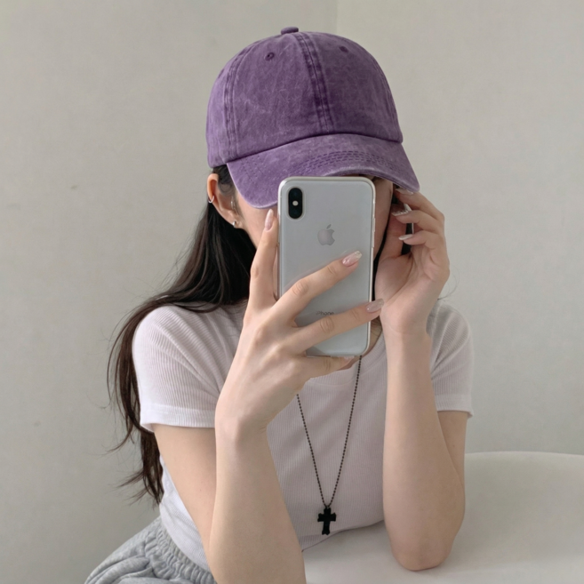 디아쿠아 남녀공용 빈티지 야구모자 볼캡 모자